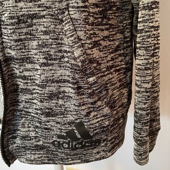 Adidas black and gray pattern fully zip up jacket - Picture 3 of 7